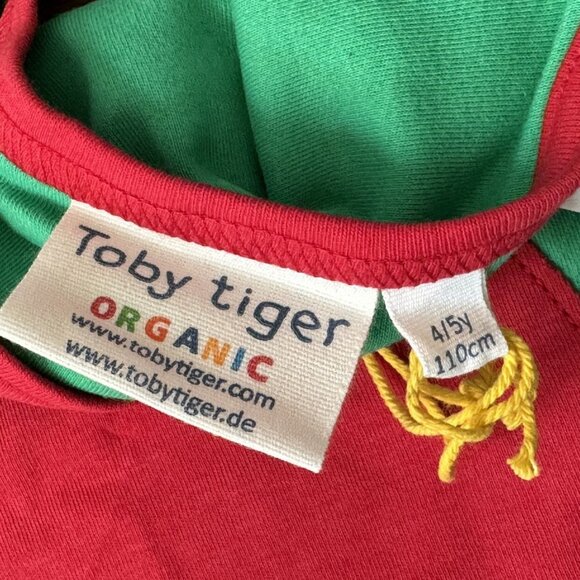 NWT Toby Tiger Organic Green Apple Applique Tee 4/5 - Picture 4 of 6